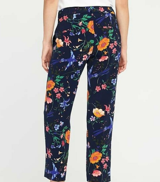 JACK SNAP FLORAL PANT - NAVY